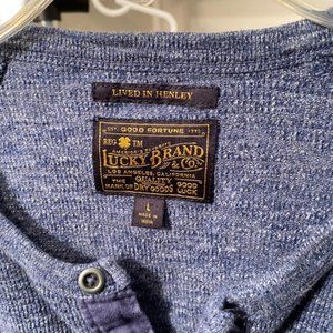 Lucky Brand Blue and Purple Casual Button Down Shirt